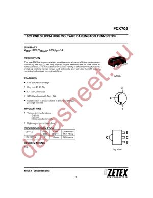 FCX705TA datasheet  