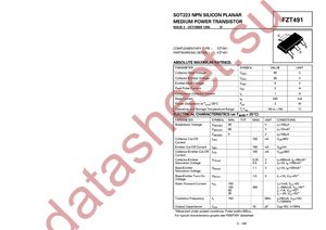 FZT491ATA datasheet  