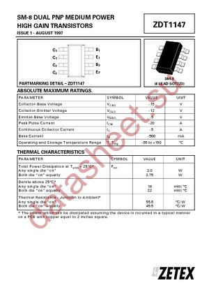 ZDT1147TC datasheet  