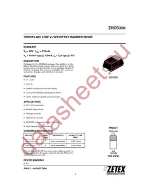 ZHCS350TA datasheet  
