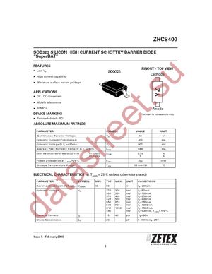 ZHCS400TA datasheet  