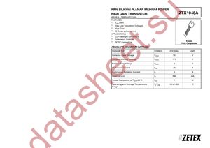 ZTX1048ASTOB datasheet  