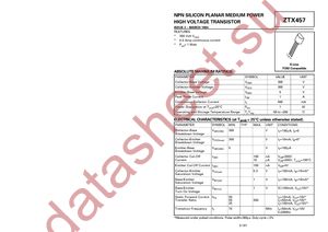 ZTX457STOB datasheet  