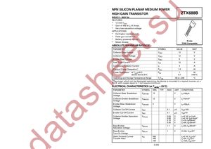 ZTX688BSTZ datasheet  