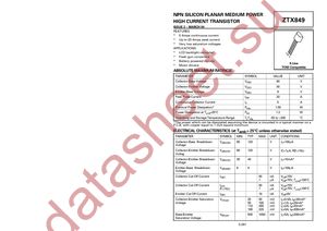 ZTX849 datasheet  