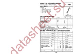 ZTX855STZ datasheet  