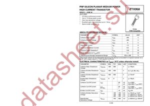 ZTX958STOB datasheet  