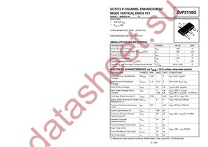 ZVP2110GTA datasheet  