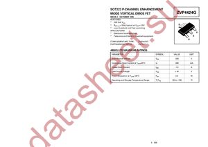 ZVP4424GTA datasheet  