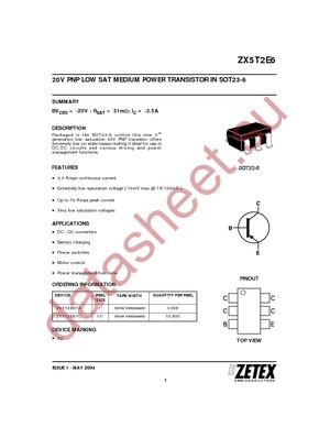 ZX5T2E6TA datasheet  