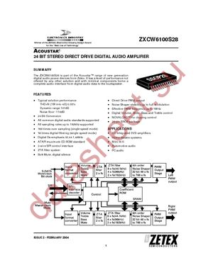 ZXCW6100S28TC datasheet  