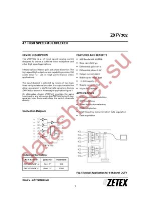 ZXFV302EV datasheet  