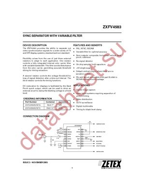 ZXFV4583EV datasheet  