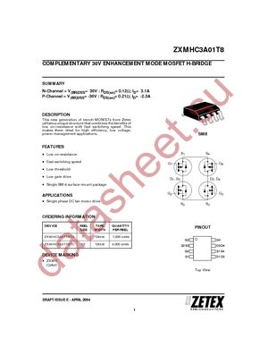 ZXMHC3A01T8TA datasheet  