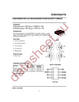 ZXMHC6A07T8TA datasheet  