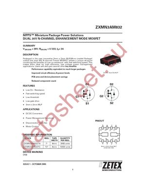 ZXMN3AM832TA datasheet  