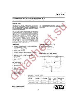 ZXSC100N8TA datasheet  
