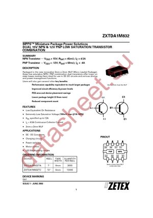 ZXTDA1M832TA datasheet  