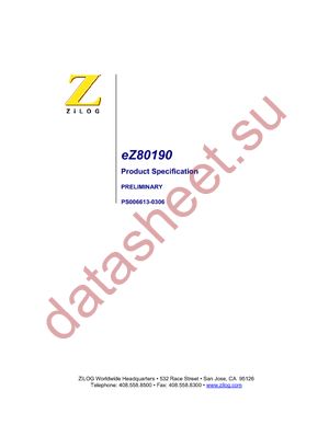 EZ80190AZ050EC datasheet  