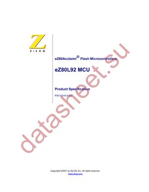 EZ80L92AZ020EC datasheet  